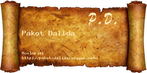Pakot Dalida névjegykártya